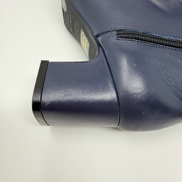New Stuart Weitzman Milla 60 Leather Bootie Blue Sz 7.5 - Picture 11 of 15